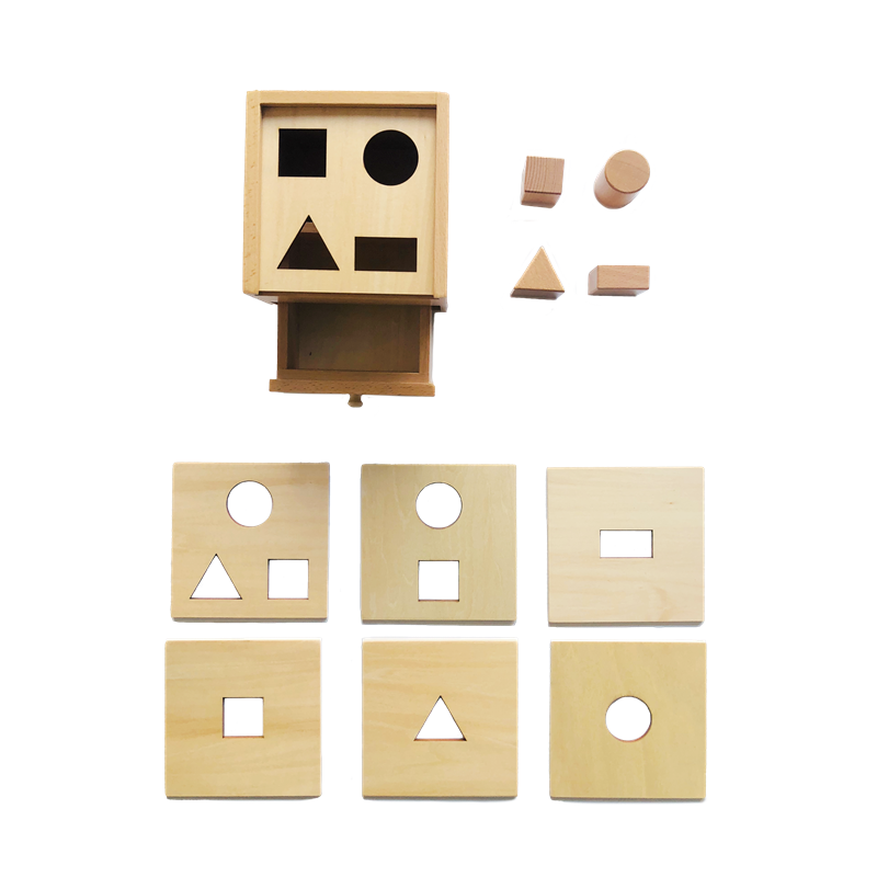 Kids Toys Drawers - 몬테소리 교육용 학습 완구 나무 기하학
