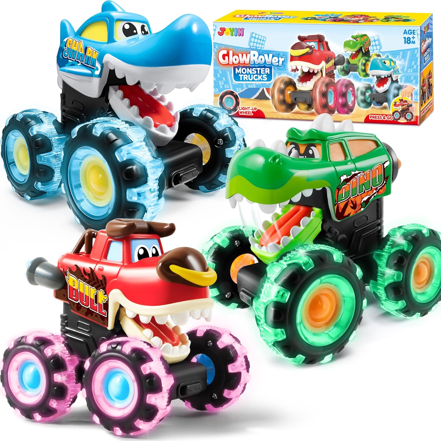 Kids Toys Boys - 조이피 3팩 몬스터 트럭 장난감 모션