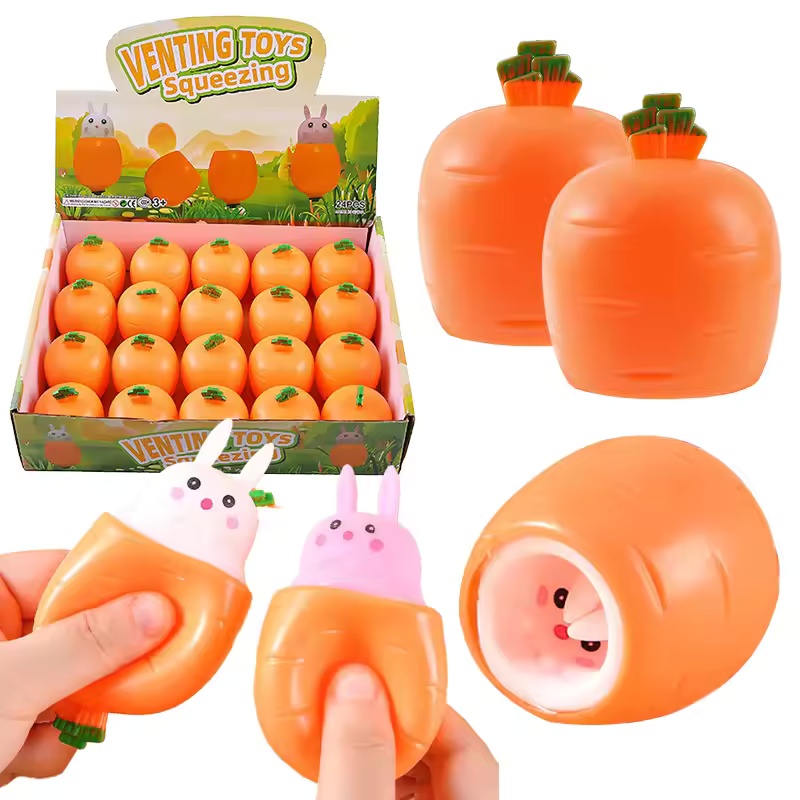 Kids Toys Unique - 귀여운 당근 토끼 스퀴즈 장난감 독특한