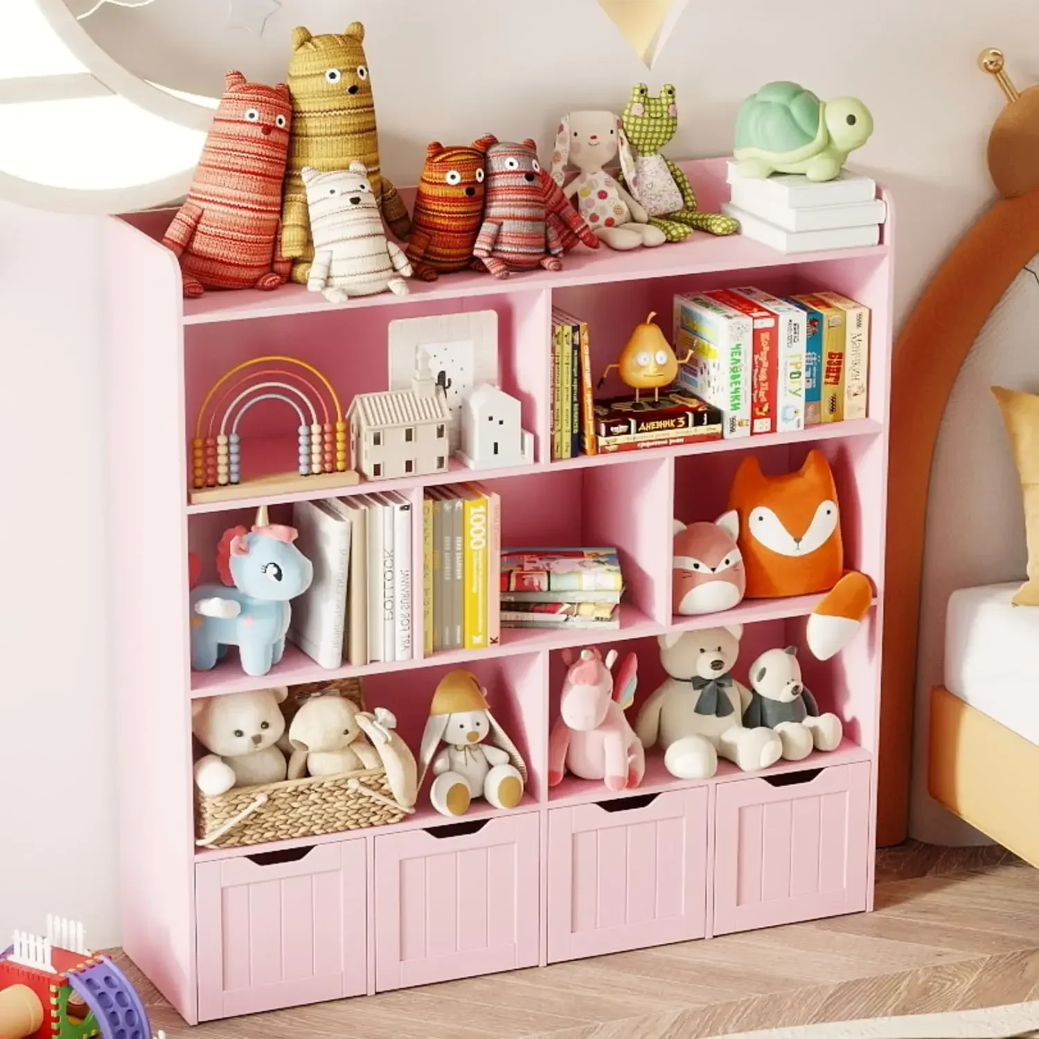 Kids Toys Drawers - 아이들 장난감 수납장 책장, 이동식 서랍과