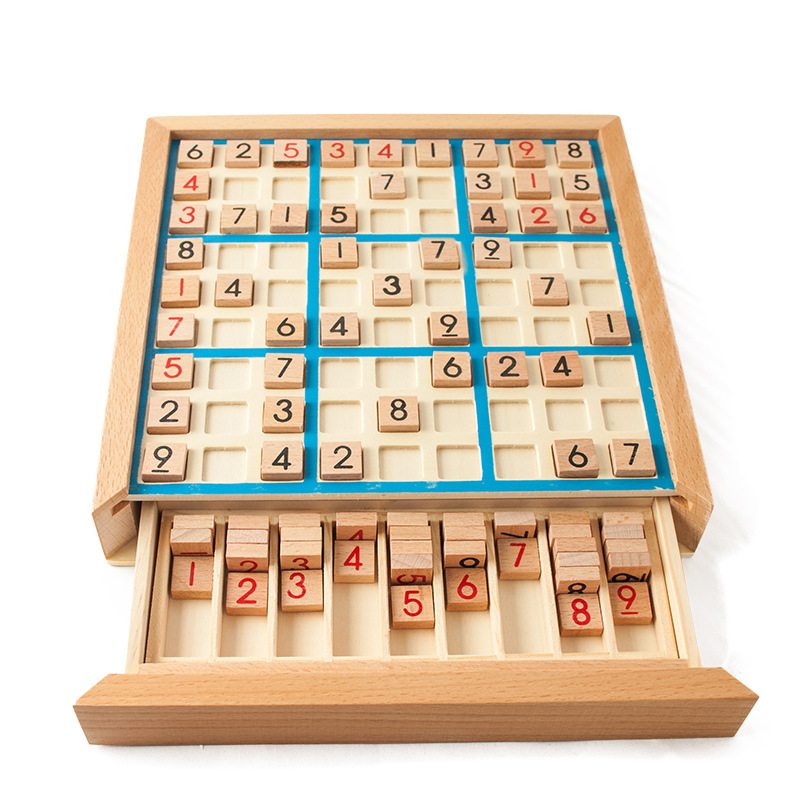 Kids Toys Drawers - 생각 타일과 서랍이있는 스도쿠 보드 게임