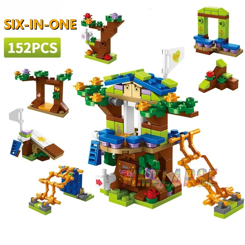 Kids Toys Christmas 2025 - 18+ 6-in-1 트리 하우스 미니 모델