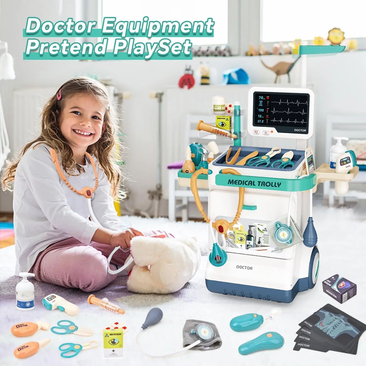 어린이 의료 키트 장난감 유아용 의사 놀이 의료 카트  - Kids Xray Toys 리뷰 및 가격