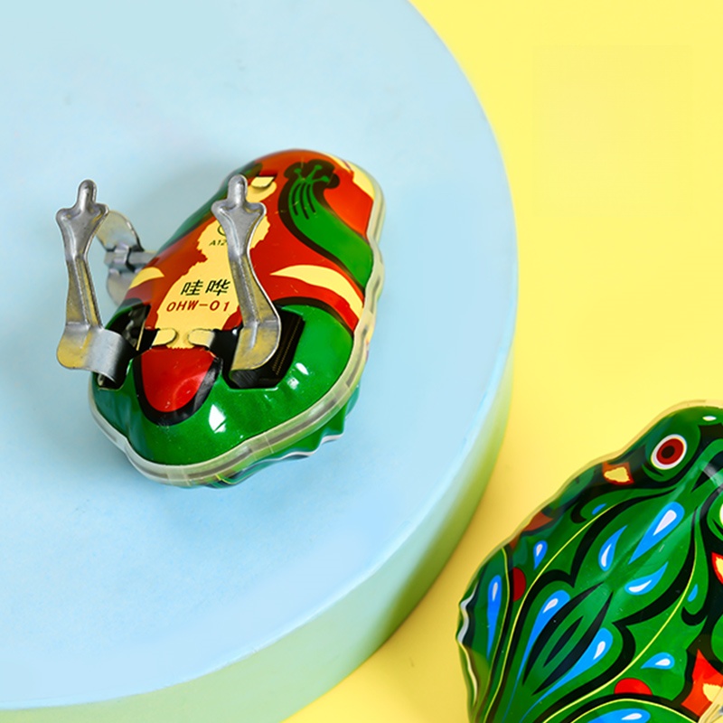클래식 틴 시계태엽 장난감 점핑 개구리 어린이 빈티지  - Kids Toys Vintage 리뷰 및 가격