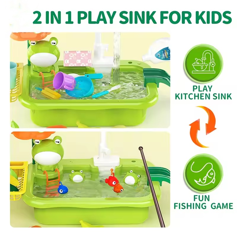 새로운 어린이용 주방 싱크대 전기 식기세척기, 물놀이  - Kids Toys Unique 리뷰 및 가격
