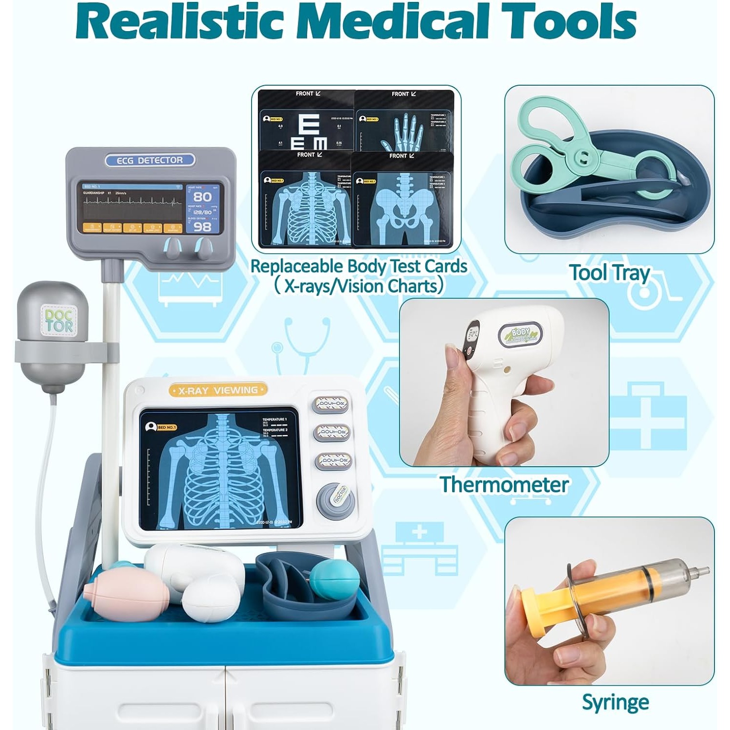 의사 키트 장난감 척 유아를위한 의사 게임 소리가있는  - Kids Xray Toys 리뷰 및 가격