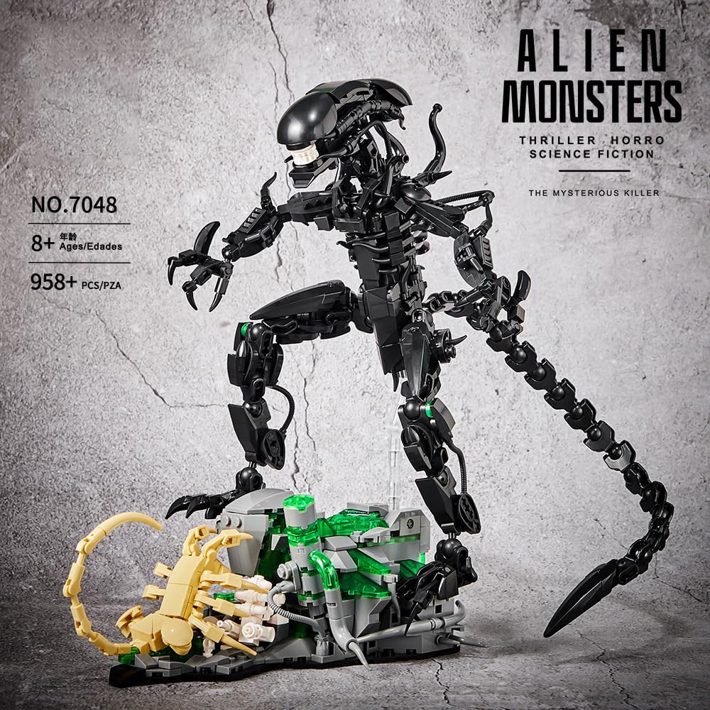 958PCS 외계인 괴물 빌딩 블록 세트 MOC Xen - Xenomorph Kids Toys 리뷰 및 가격