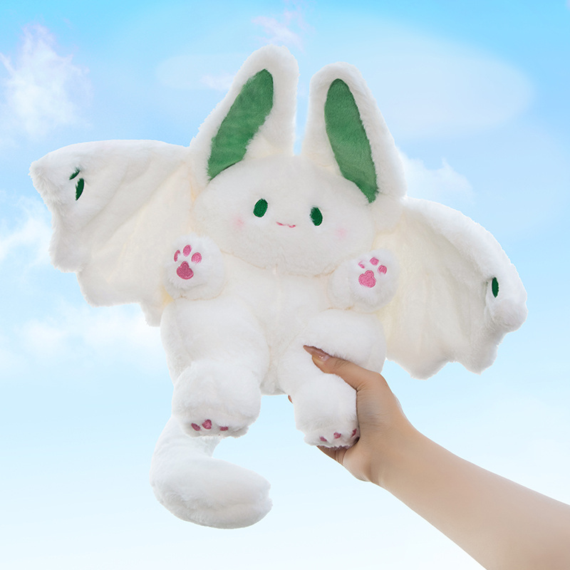 비행 흰 토끼 플러시 장난감 박쥐 토끼 인형 플러시 새 - Kids Toys Unique 리뷰 및 가격