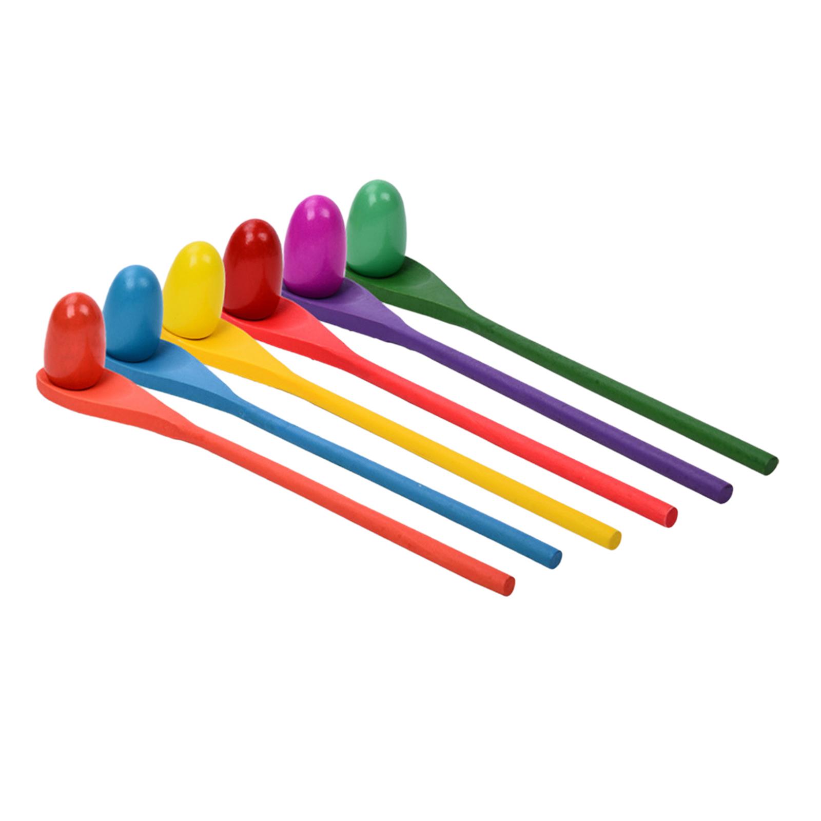 6 조각 계란 숟가락 경주 게임 손과 눈의 협응력 유치 - Kids Yard Toys 리뷰 및 가격
